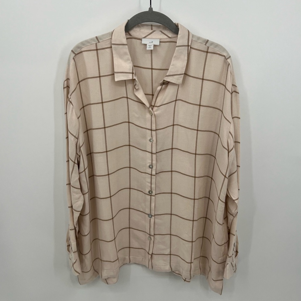 J. Jill windowpane button down shirt